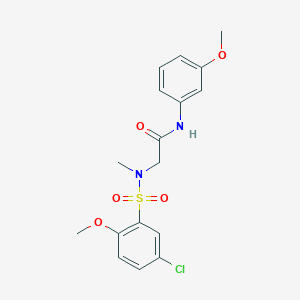 N~2~-[(5-chloro-2-methoxyphenyl)sulfonyl]-N-(3-methoxyphenyl)-N~2~-methylglycinamide