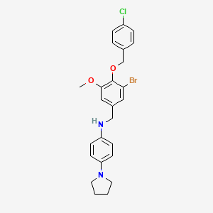 N-{3-bromo-4-[(4-chlorobenzyl)oxy]-5-methoxybenzyl}-4-(pyrrolidin-1-yl)aniline