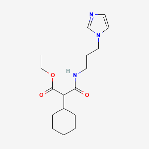 ethyl 2-cyclohexyl-3-{[3-(1H-imidazol-1-yl)propyl]amino}-3-oxopropanoate