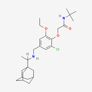 molecular formula C27H41ClN2O3 B12487010 2-[4-({[1-(Adamantan-1-YL)ethyl]amino}methyl)-2-chloro-6-ethoxyphenoxy]-N-tert-butylacetamide 