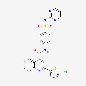 2-(5-chlorothiophen-2-yl)-N-[4-(pyrimidin-2-ylsulfamoyl)phenyl]quinoline-4-carboxamide