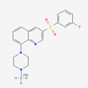 molecular formula C20H20FN3O2S B1248704 3-(3-Fluorophenyl)sulfonyl-8-(4-methylpiperazin-1-yl)quinoline CAS No. 887923-36-6