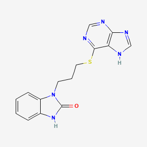 1-[3-(7H-purin-6-ylsulfanyl)propyl]-1,3-dihydro-2H-benzimidazol-2-one