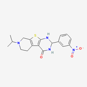 5-(3-nitrophenyl)-11-propan-2-yl-8-thia-4,6,11-triazatricyclo[7.4.0.02,7]trideca-1(9),2(7)-dien-3-one