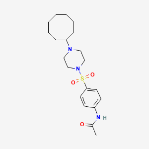 N-{4-[(4-cyclooctylpiperazin-1-yl)sulfonyl]phenyl}acetamide