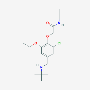 molecular formula C19H31ClN2O3 B12487120 N-tert-butyl-2-{4-[(tert-butylamino)methyl]-2-chloro-6-ethoxyphenoxy}acetamide 