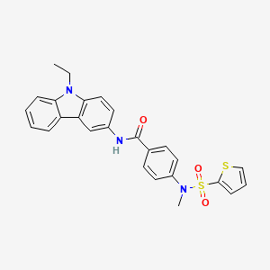 N-(9-ethyl-9H-carbazol-3-yl)-4-[methyl(thiophen-2-ylsulfonyl)amino]benzamide