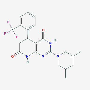 2-(3,5-dimethylpiperidin-1-yl)-4-hydroxy-5-[2-(trifluoromethyl)phenyl]-5,8-dihydropyrido[2,3-d]pyrimidin-7(6H)-one