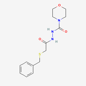 N'-[2-(benzylsulfanyl)acetyl]morpholine-4-carbohydrazide