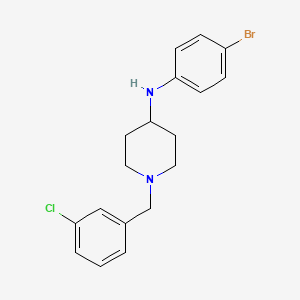 N-(4-bromophenyl)-1-[(3-chlorophenyl)methyl]piperidin-4-amine