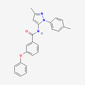 N-[3-methyl-1-(4-methylphenyl)-1H-pyrazol-5-yl]-3-phenoxybenzamide