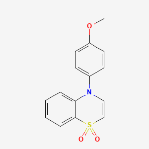 molecular formula C15H13NO3S B12487192 4-(4-methoxyphenyl)-4H-1,4-benzothiazine 1,1-dioxide 