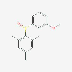 molecular formula C16H18O2S B12487202 2-[(3-Methoxyphenyl)sulfinyl]-1,3,5-trimethylbenzene 