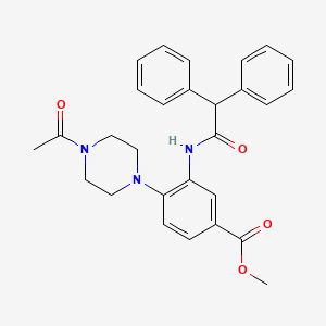 Methyl 4-(4-acetylpiperazin-1-yl)-3-[(diphenylacetyl)amino]benzoate