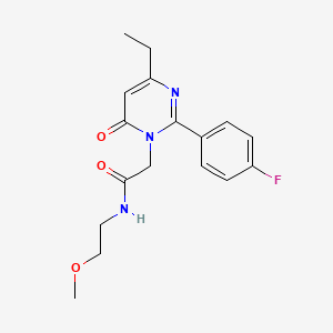 2-[4-ethyl-2-(4-fluorophenyl)-6-oxopyrimidin-1(6H)-yl]-N-(2-methoxyethyl)acetamide