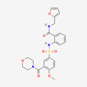 N-(furan-2-ylmethyl)-2-({[4-methoxy-3-(morpholin-4-ylcarbonyl)phenyl]sulfonyl}amino)benzamide