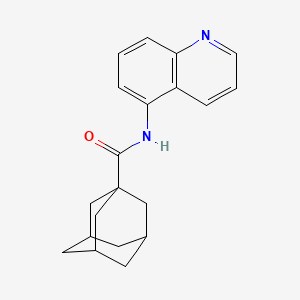 molecular formula C20H22N2O B12487234 Adamantane-1-carboxylic acid quinolin-5-ylamide 