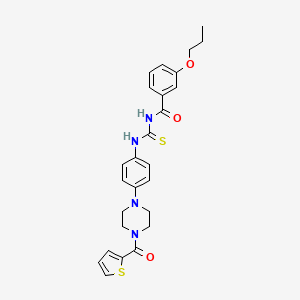 3-propoxy-N-({4-[4-(thiophen-2-ylcarbonyl)piperazin-1-yl]phenyl}carbamothioyl)benzamide