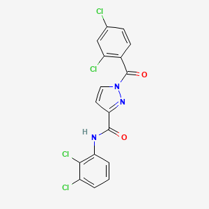 molecular formula C17H9Cl4N3O2 B12487239 1-(2,4-dichlorobenzoyl)-N-(2,3-dichlorophenyl)pyrazole-3-carboxamide 