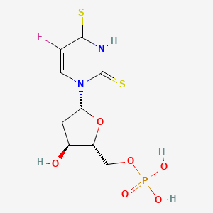 molecular formula C9H12FN2O6PS2 B1248724 2,4-Dithio-FdUMP 