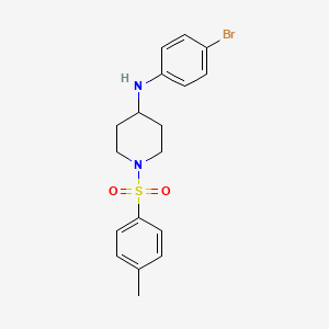 molecular formula C18H21BrN2O2S B12487246 N-(4-bromophenyl)-1-[(4-methylphenyl)sulfonyl]piperidin-4-amine 