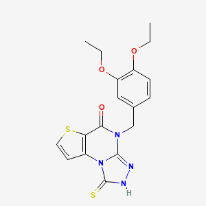 4-(3,4-diethoxybenzyl)-1-thioxo-2,4-dihydrothieno[2,3-e][1,2,4]triazolo[4,3-a]pyrimidin-5(1H)-one