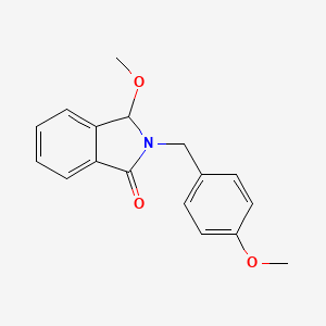 molecular formula C17H17NO3 B12487264 3-methoxy-2-[(4-methoxyphenyl)methyl]-3H-isoindol-1-one 