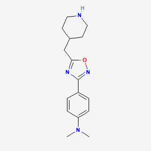 N,N-dimethyl-4-[5-(piperidin-4-ylmethyl)-1,2,4-oxadiazol-3-yl]aniline