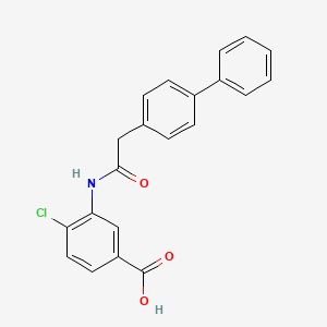 3-[(Biphenyl-4-ylacetyl)amino]-4-chlorobenzoic acid