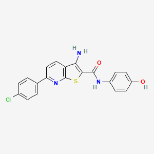 3-amino-6-(4-chlorophenyl)-N-(4-hydroxyphenyl)thieno[2,3-b]pyridine-2-carboxamide