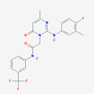 2-{2-[(4-fluoro-3-methylphenyl)amino]-4-methyl-6-oxopyrimidin-1(6H)-yl}-N-[3-(trifluoromethyl)phenyl]acetamide