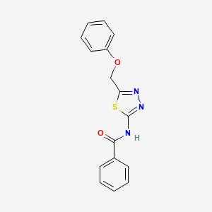 molecular formula C16H13N3O2S B12487309 N-[5-(phenoxymethyl)-1,3,4-thiadiazol-2-yl]benzamide 