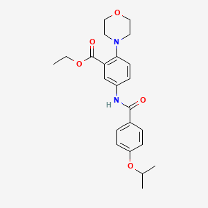 Ethyl 2-(morpholin-4-yl)-5-({[4-(propan-2-yloxy)phenyl]carbonyl}amino)benzoate