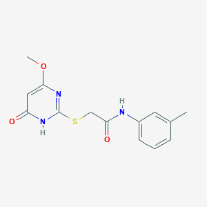 2-[(4-methoxy-6-oxo-1,6-dihydropyrimidin-2-yl)sulfanyl]-N-(3-methylphenyl)acetamide