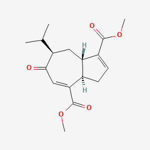 molecular formula C17H22O5 B1248739 dimethyl (3aR,7R,8aS)-7-isopropyl-6-oxo-3a,7,8,8a-tetrahydro-3H-azulene-1,4-dicarboxylate 