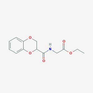 ethyl N-(2,3-dihydro-1,4-benzodioxin-2-ylcarbonyl)glycinate