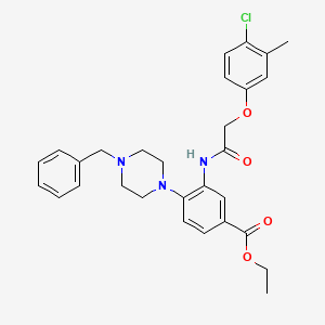 molecular formula C29H32ClN3O4 B12487393 Ethyl 4-(4-benzylpiperazin-1-yl)-3-{[(4-chloro-3-methylphenoxy)acetyl]amino}benzoate 