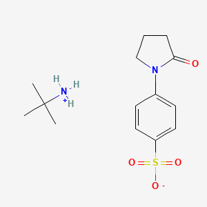 molecular formula C14H22N2O4S B12487415 2-Methylpropan-2-aminium 4-(2-oxopyrrolidin-1-yl)benzenesulfonate 