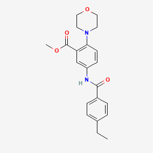 molecular formula C21H24N2O4 B12487420 Methyl 5-{[(4-ethylphenyl)carbonyl]amino}-2-(morpholin-4-yl)benzoate 