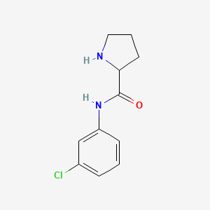 molecular formula C11H13ClN2O B12487430 N-(3-Chlorophenyl)pyrrolidine-2-carboxamide 