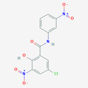 5-chloro-2-hydroxy-3-nitro-N-(3-nitrophenyl)benzamide