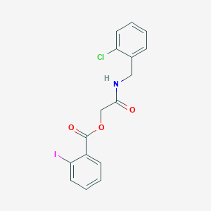 molecular formula C16H13ClINO3 B12487440 {[(2-Chlorophenyl)methyl]carbamoyl}methyl 2-iodobenzoate 