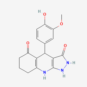 3-hydroxy-4-(4-hydroxy-3-methoxyphenyl)-1,4,6,7,8,9-hexahydro-5H-pyrazolo[3,4-b]quinolin-5-one