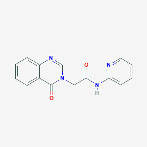 molecular formula C15H12N4O2 B12487447 2-(4-oxoquinazolin-3(4H)-yl)-N-(pyridin-2-yl)acetamide 