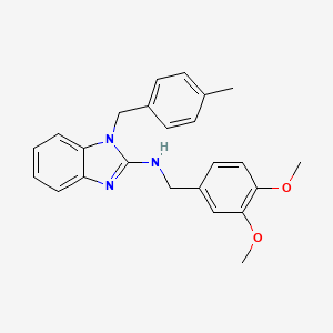 molecular formula C24H25N3O2 B12487449 N-(3,4-dimethoxybenzyl)-1-(4-methylbenzyl)-1H-benzimidazol-2-amine 