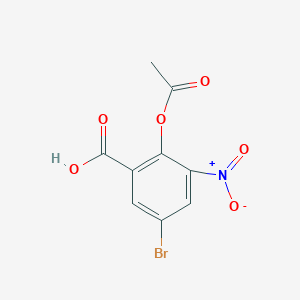 2-(Acetyloxy)-5-bromo-3-nitrobenzoic acid