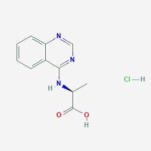 molecular formula C11H12ClN3O2 B12487469 Quinazolin-4-yl-L-alanine hydrochloride 