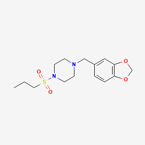 1-(1,3-Benzodioxol-5-ylmethyl)-4-(propylsulfonyl)piperazine