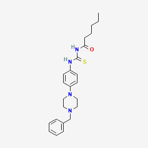 N-{[4-(4-benzylpiperazin-1-yl)phenyl]carbamothioyl}hexanamide