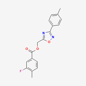 [3-(4-Methylphenyl)-1,2,4-oxadiazol-5-yl]methyl 3-fluoro-4-methylbenzoate